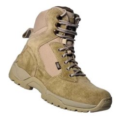 Allen Cooper AC-6053 Leather Thermoplastic  Toe Desert  Zipper Combat Boot, Size 04