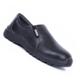 Coffer Safety M1091 Leather Black Steel Toe Men's Single Density Safety Shoes, Size 08 UK/India