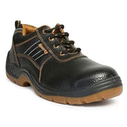 Hillson Sporty Synthetic Leather High Ankle Metal Toe Black Work Safety Shoes, Size 06 UK/India