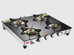 Skyline Premium 4-Burner LPG Gas Stove with Jumbo Burner and Toughened Glass Design