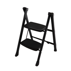 Pro Home Eco-Steel Ladder With Anti Skid Shoes 2 Step (black)