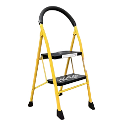 Pro Home Eco-Steel Ladder With Anti Skid Shoes 2 Step (Yellow)