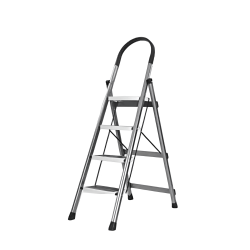 Pro Home Vetro Premium Steel Foldable Ladder 4 Step (Grey)