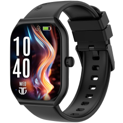Titan Smart Watch with 4.97 CM Super AMOLED Display | 410 x 502 Pixel Resolution | AI Voice Assistant | Multiple Menu Styles With Black Strap