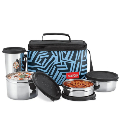 Milton Delicious Combo – 3 Stainless Steel Containers + 1 Tumbler
