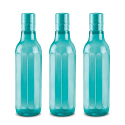Milton Prism 1000 Pet Water Bottle, Set of 3, 1 litre Each, Green