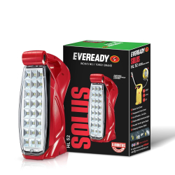 Eveready SOLUS 180° Light with Focused Torch | 24 LED Panel | Plug & Play Charging