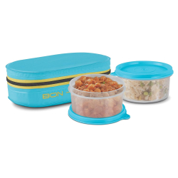 MILTON Bon-Bon Tiffin | Microwave Safe 2-Container Lunch Box | Dishwasher Safe | Leak Proof | BPA Free