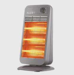 Skyline Halogen Heater – Triple Power Settings for Instant Warmth (400/800/1200 Watts)
