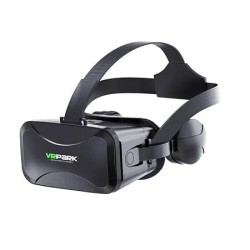 AUSHA VRPARK VR Headset with Headphones and Bluetooth Remote Controller
