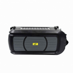 Wireless Bluetooth Speaker 5W High Bass with Wireless Mic / Microphone, LED Torch, Solar Charging, Support USB & Adjustable Strap (1 Set)
