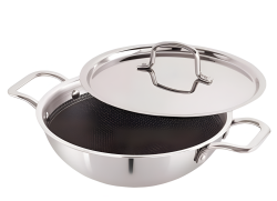 NIRLON Triply Honeycomb Deep Kadhai 24cm
