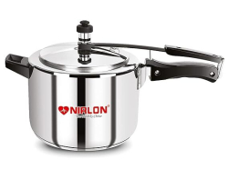 Nirlon Induction Base Classic Stainless Steel Sandwich Bottom Inner Lid  Pressure Cooker 6.5lt