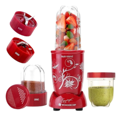 Wonderchef Nutri-Blend 3 jar + Sipper Red + Glory String Chopper