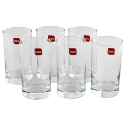 MILTON Embassy Tumbler 265ML Set of 6 | Treo Glass Tumblers | Food Grade | Premium Glassware Set