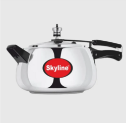 Skyline 5 Litre Stainless Steel Pressure Cooker – Induction Base with Sandwich Bottom for Large Mealsn