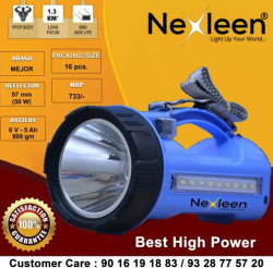 Nexleen Mejor 110W Rechargeable LED Torch - High Power