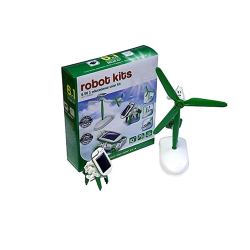 6 in 1 DIY Solar Powered Car Windmill Puppy Airboat Plane Learning Toy Kit