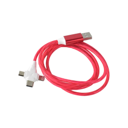 3 in 1 Charging Cable Light Up Fast Charger Lighting Cable (Mix Color)