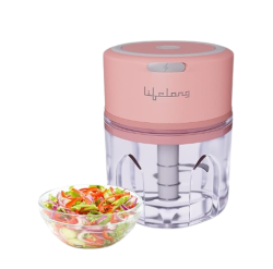 Lifelong LLWC03 USB Rechargeable Wireless Electric Chopper with Stainless Steel Blades for Onion, Garlic, Vegetables, Nuts, Meat - 250 ML