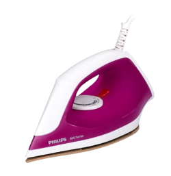 Philips Dry Iron  with 3 year warranty (World No.1 Ironing Brand) Powerful 1000 Watts for Fast heat up & Golden Advanced Alloy Soleplate with Uniform Heat Distribution