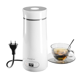 XECH Electric Kettle Small with Temperature Control 400ml Mini Portable Kettles for Boil Hot Water 300W Electric Bottle Tea Coffee without Milk