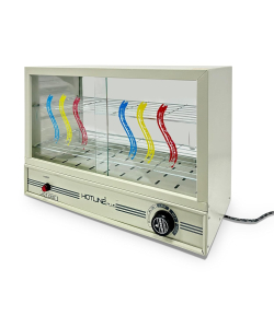 Hotline Plus Electric Food Warmer Display Cabinet with Dual Side Glass | Large Hot Case for Samosa, Patties, Buns