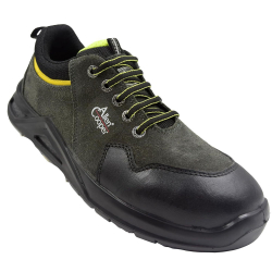 Allen Cooper Steel Toe Safety Shoes Low Ankle PU Sole UK 11 Size Olive Green for Industrial Use, ACL 1693