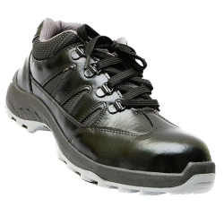 Hillson Swag 1905 PVC Metal Toe Stylish Black Safety Shoes, Size 07 UK/India