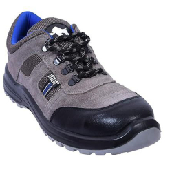Coffer Safety M1007 Leather Heat/Oil & Acid Resistant Grey Safety Shoes ,Size 05 UK/India