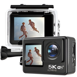 AUSHA SPORTS 5K EVOK (5K Action Camera with EIS , Wifi, Dual Touch Screen, Remote Control)