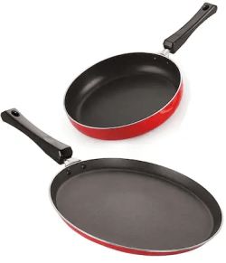 Nirlon Non Induction 2 Pcs Gift Set Flat Tawa 26cm and Fry Pan 21.5cm