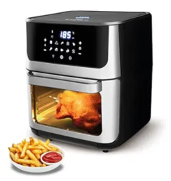 KENT Digital Air Fryer Oven 12L | 1800W | 360° Rapid Heat Circulation | 10 Preset Menus | Bake, Grill & Roast | Digital Display & Touch Control Panel | Dehydration & Rotisserie Function