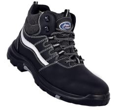 Allen Cooper Steel Toe Formal Safety Shoes High Ankle PU Sole Size 11 UK/India Black, AC-1426