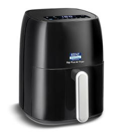 KENT Digi Plus Air Fryer | 4L Capacity & 1300W | Fry, Grill, Roast & Bake | Digital Display & Touch Control Panel | Rapid Heating | 80% Less Oil Usage | High Temperature & Uniform Heating | Black