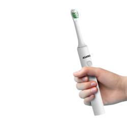 AGARO Cosmic Dlx Sonic AAA Battery Electric Toothbrush For Adults, Power Toothbrush, Soft Nylon Bristles, AAA Battery, White