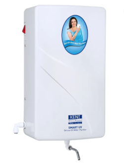 KENT 11138 Smart Uv | 4 Stage Smart Online Uv Water Purifier | Wall Mountable | High Purification Upto 60 L/Hr, White
