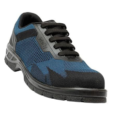 Hillson WF 01 Hard Toe Safety Shoes PU Sole Low Ankle Blue  Breathable Flyknit Fabric, Size 08 UK/India
