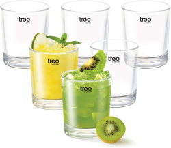 MILTON Embassy Cool 155ML Set of 6 | Treo Glass Tumblers | Food Grade Glass | Premium Glassware Set