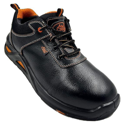 Allen Cooper ACL-3687 Leather 200J Steel Toe High Performance Black Safety Shoes, Size-07