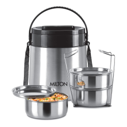 Milton Classic Stainless Steel Tiffin – 3 Container Insulated Lunch Box