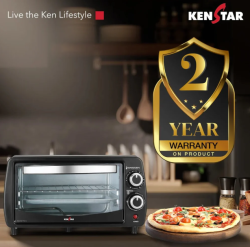 Kenstar Durachef 800W Stainless Steel OTG | Oven Toaster Griller | 4 Heating Rods | Timer