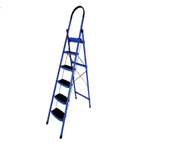 Pro Home Vetro Premium Steel Foldable Ladder 6 Step (Blue)