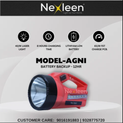 Nexleen LITHIUM AGNI 40W Rechargeable LED Torch