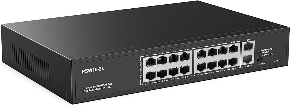 SWITCH 16 PRT POE FULL GIGA