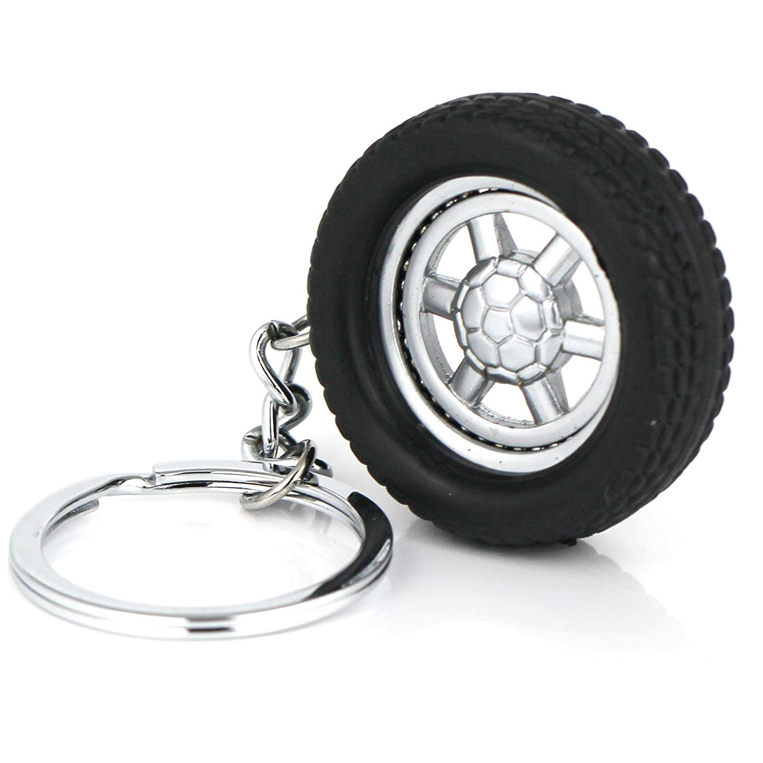 TYRE SHAPE METAL KEYCHAIN